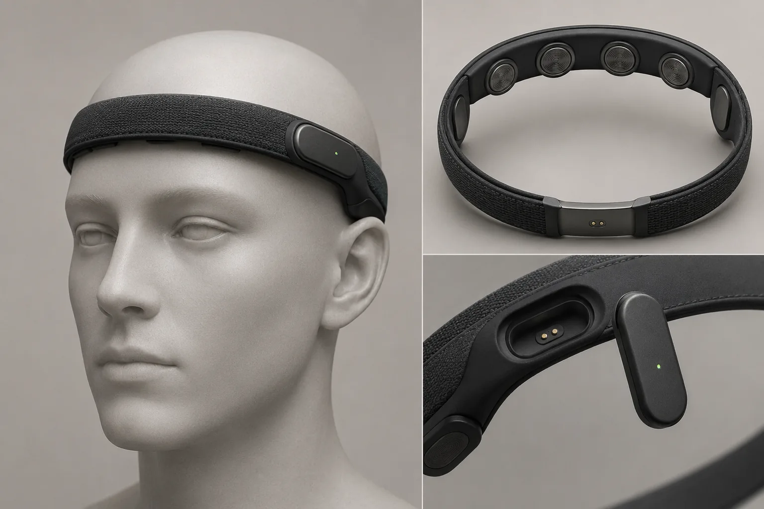 The Ninug band showing the forehead sensor contacts