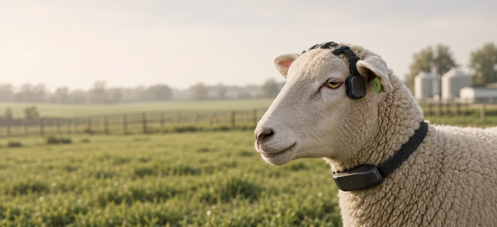 Sheep wearing a Ninug sensor